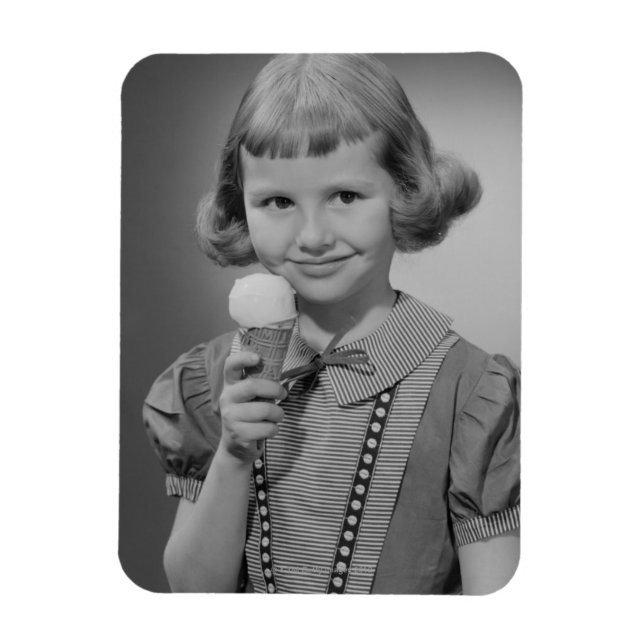 Imán Chica comiendo helado (Vertical)