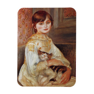Imán Chica con gato, Auguste Renoir