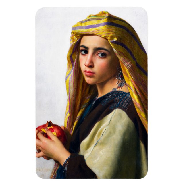Imán Chica con granada de William Bouguereau (Vertical)