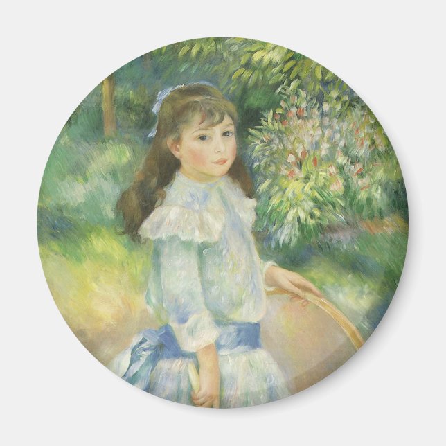 Imán Chica con Hoop de Pierre Renoir, Bella Artes de la (Frente)
