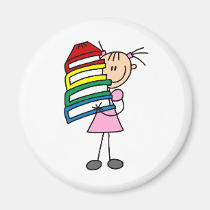 Imán Chica con libros