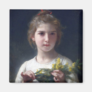 Imán Chica con Mimosa, Bouguereau