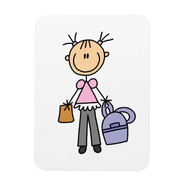 Imán Chica Con Mochila (Vertical)