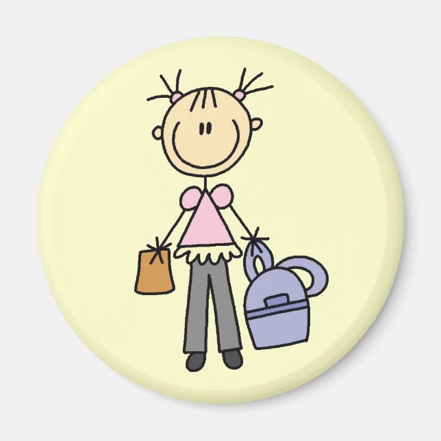 Imán Chica Con Mochila (Frente)