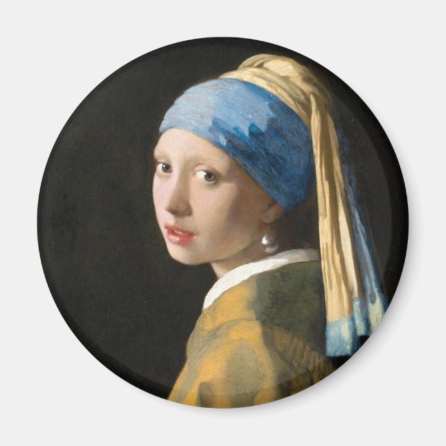 Imán Chica con Pearl Earring de Johannes Vermeer (Frente)