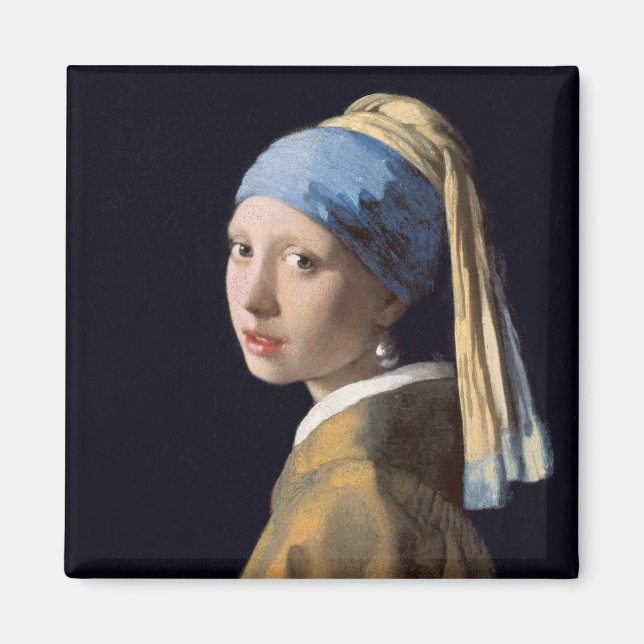Imán Chica con Pearl Earring-Johannes Vermeer (Frente)