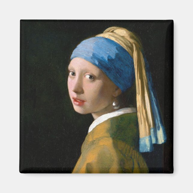 Imán Chica con Pearl Earring, Johannes Vermeer, 1665 (Frente)