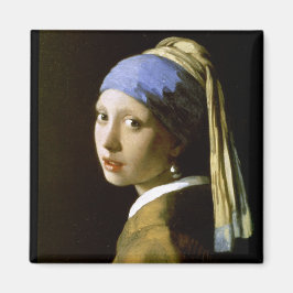 Imán Chica con un Bella Artes Pearl Earring Vermeer