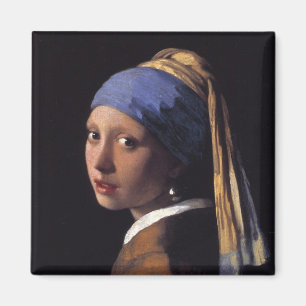 Imán Chica con un pendiente de la perla