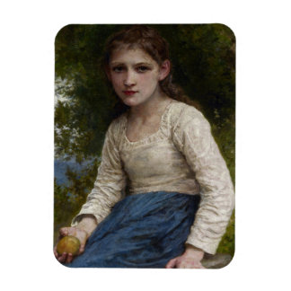 Imán Chica con una manzana de William-Adolphe Bouguerea