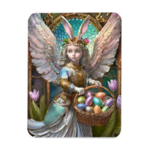 Chica Con Vestido De Ángel Conejito De Pascua