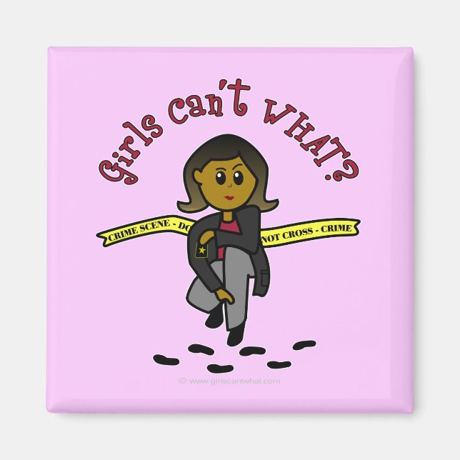 Imán Chica CSI oscuro (Frente)