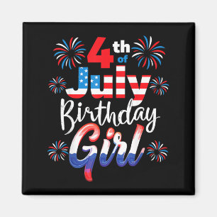 Imán Chica Cumpleaños 4 de Julio