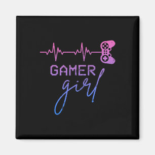 Imán Chica Cute Heartbeat Gamer Para El Videojuego Chic