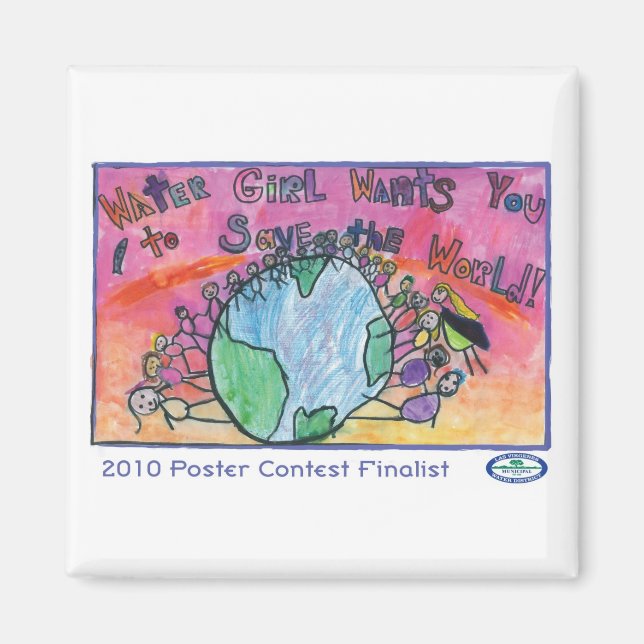 Imán Chica de agua quiere que (Frente)