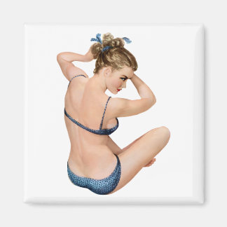 Imán chica de anclaje de vintage