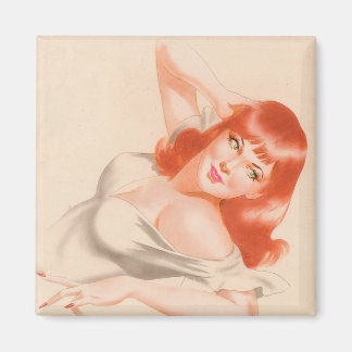 Imán chica de anclaje de vintage