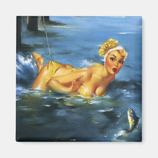 Imán Chica de anclaje de vintage