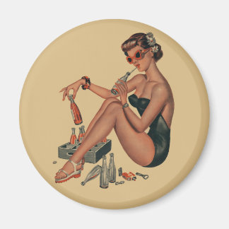 Imán Chica de anclaje retro vintage