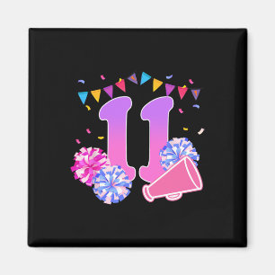 Imán Chica de animadoras del cumpleaños número 11 Cumpl