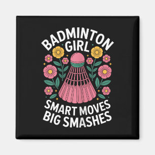 Imán Chica de bádminton lanzadera divertido bádminton 