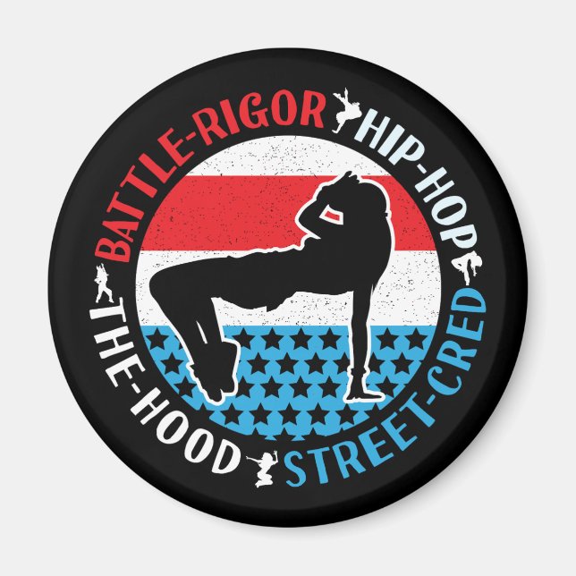 Imán Chica de bailarina de Hip-Hop de break Dance (Frente)