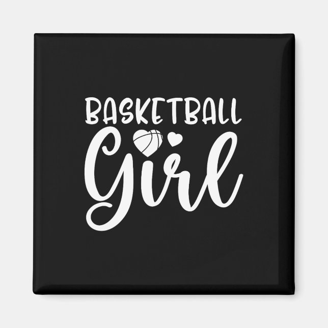 Imán Chica de baloncesto divertido (Frente)
