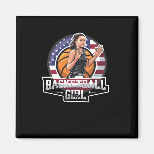 Imán Chica De Baloncesto Usa