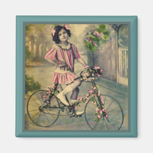 Imán Chica de bicicletas (Frente)