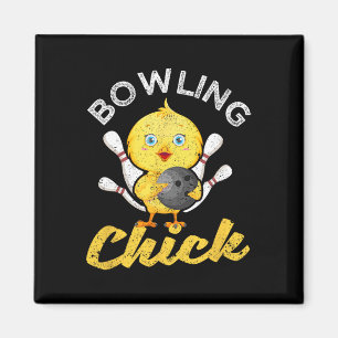 Imán Chica de bolos Bolos divertidos Mujeres Bolera lin