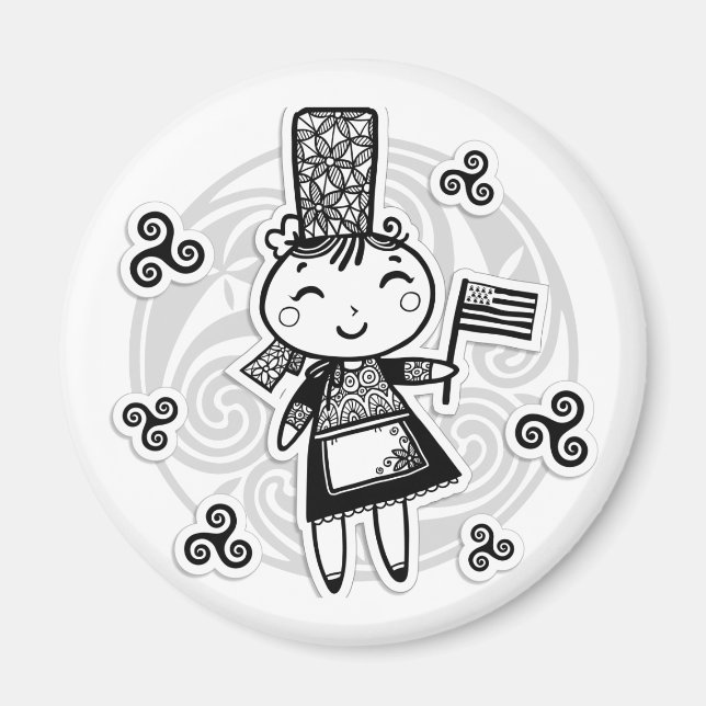 Imán Chica de Breton (Frente)