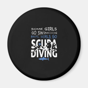 Imán Chica De Buceo Real Scuba Algunos Se Van A Bañar G