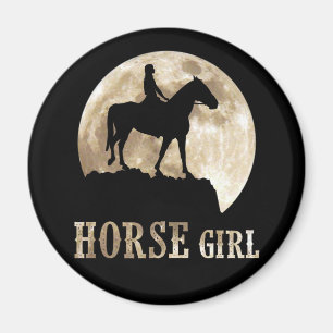Imán Chica de caballos Amantes de los Jinetes Ecuestres