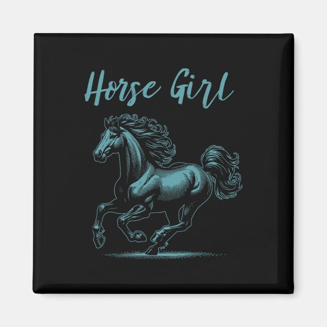 Imán Chica de Caballos Jinete Ecuestre (Frente)