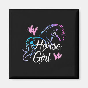 Imán Chica de caballos Jinete Ecuestre Teen Tween Kid W