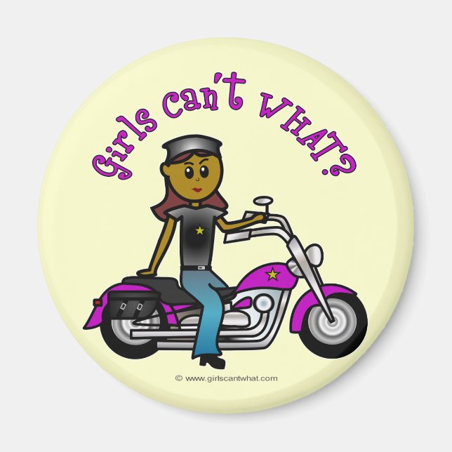 Imán Chica de ciclismo oscuro (Frente)