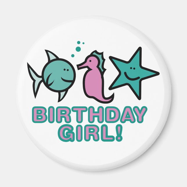 Imán ¡Chica de cumpleaños! (Frente)