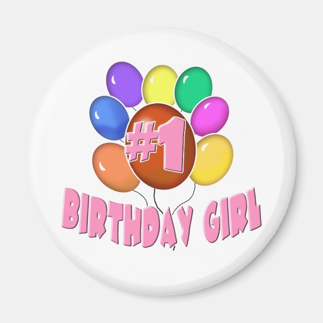 Imán Chica de cumpleaños (Frente)