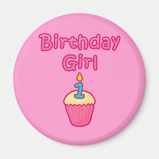 Imán Chica de cumpleaños 1 (Frente)