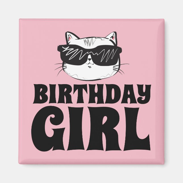 Imán Chica DE CUMPLEAÑOS CAT MAGNET (Frente)