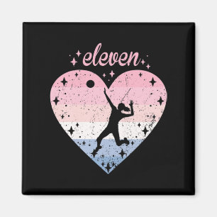 Imán Chica de cumpleaños de voleibol lindo de un año