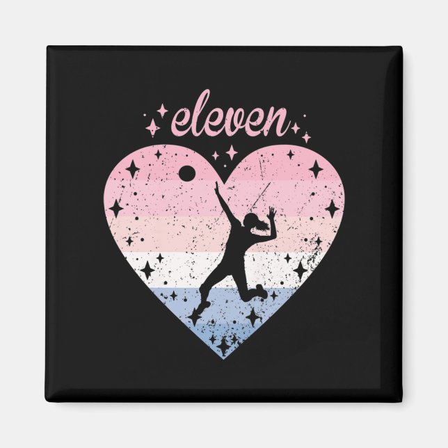 Imán Chica de cumpleaños de voleibol lindo de un año (Frente)