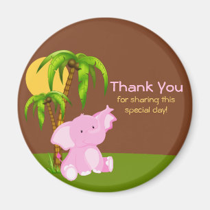 Imán Chica de elefantes de la jungla suave gracias Magn