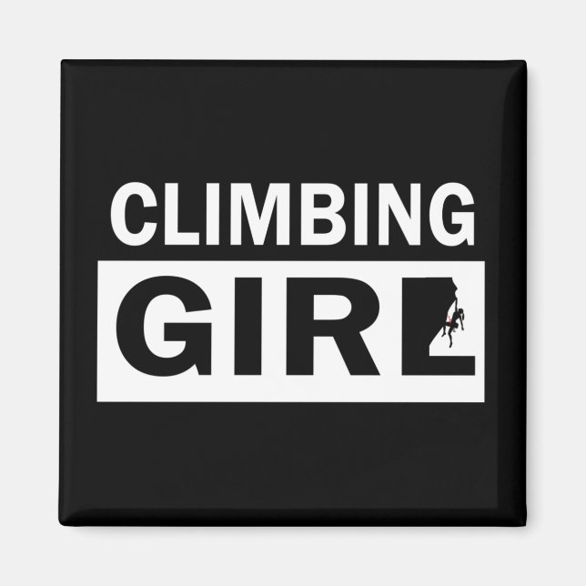 Imán Chica de escalada de rocas (Frente)