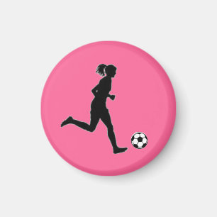 Imán Chica de fútbol TAG Player (hembra) - Rosa-L