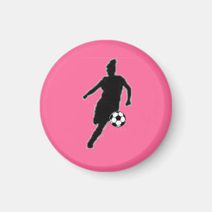 Imán Chica de fútbol TAG Player (hembra) - Rosa-R