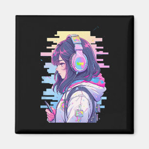 Imán Chica de gamer Funny Pastel Japón Anime Streamer J