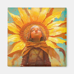 Imán Chica de girasol