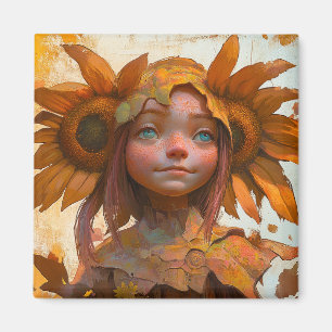 Imán Chica de girasol