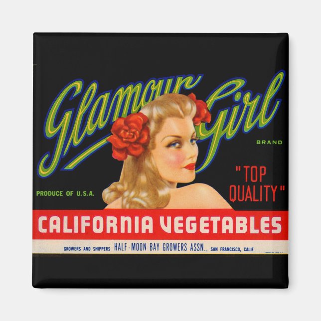 Imán Chica de glamour (Frente)